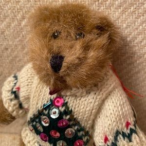 Boyd’s Bear with Sequined Tree Sweater - Mint!